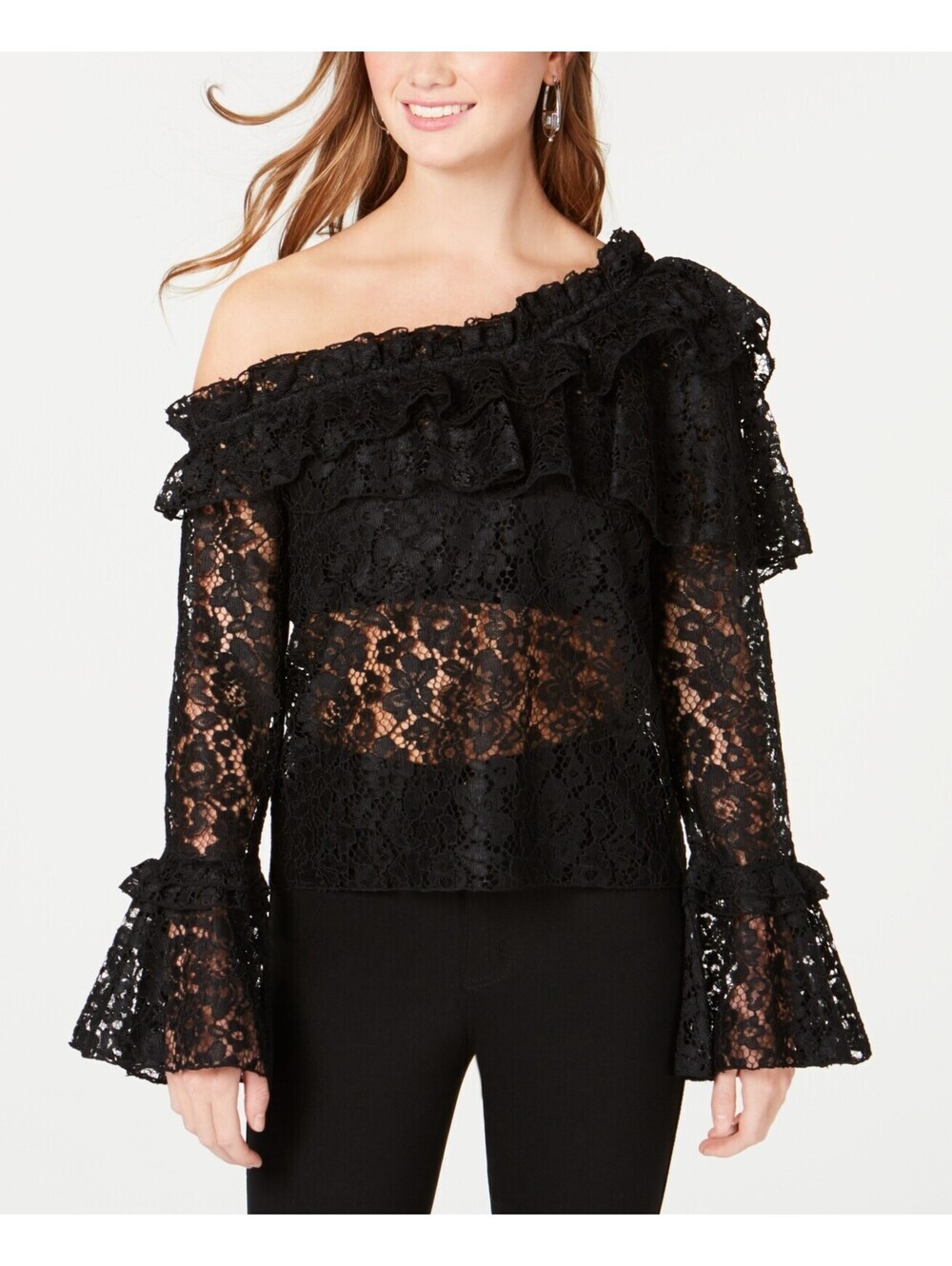 Xoxo Juniors Lace One Shoulder Top Size L